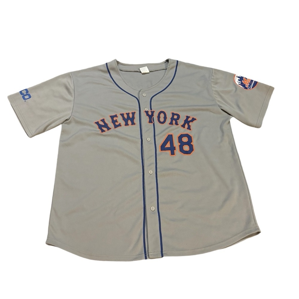 New York Mets SGA‎ Jacob deGrom Jersey Grey Blue Orange Size XL